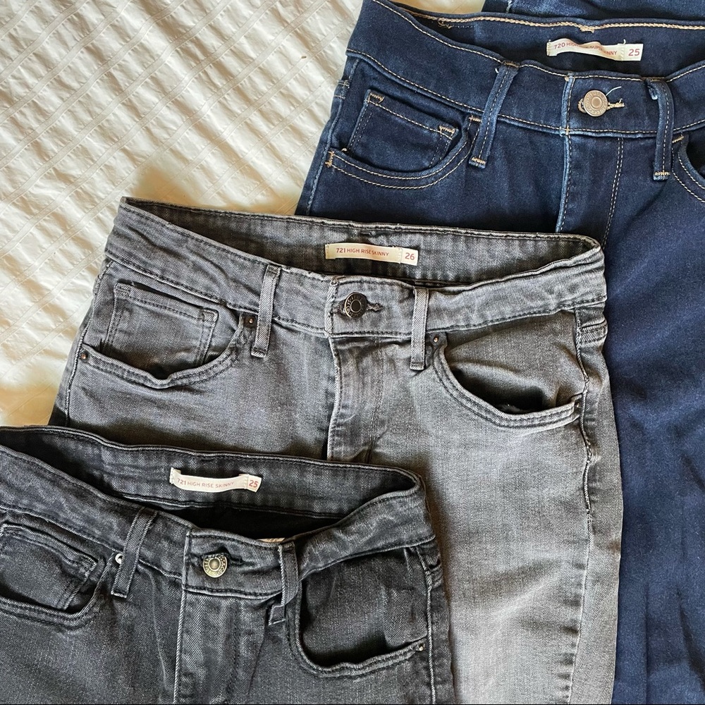 Gray Levi’s 721 High Rise Skinny